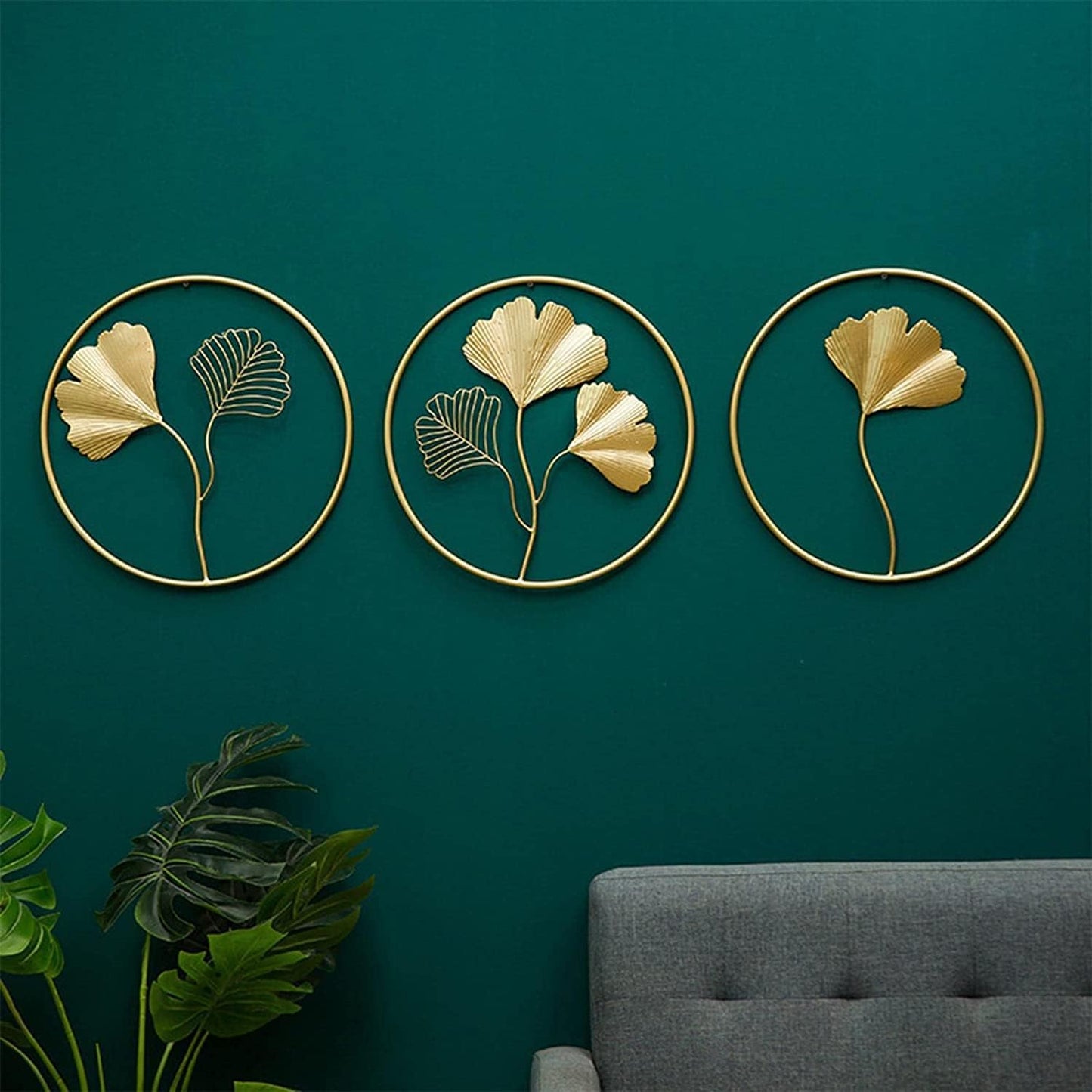 🍂✨ Golden Ginkgo Wall Art – Elegant Leaf Decor 🌟🏡
