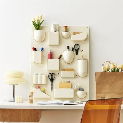 🪞✨ Multi-Grid Wall Shelf – Modern Home Vibes 🏡💖