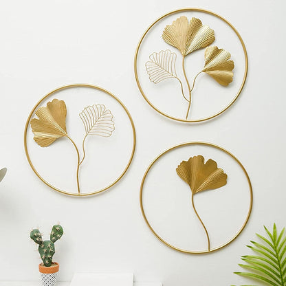 🍂✨ Golden Ginkgo Wall Art – Elegant Leaf Decor 🌟🏡